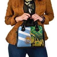 South Africa and Argentina Rugby Shoulder Handbag Springboks With Los Pumas