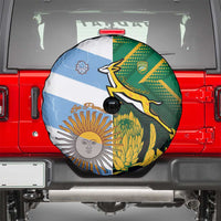 South Africa and Argentina Rugby Spare Tire Cover Springboks With Los Pumas