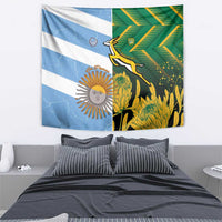 South Africa and Argentina Rugby Tapestry Springboks With Los Pumas