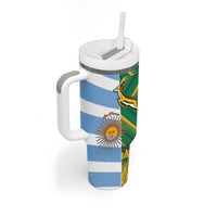South Africa and Argentina Rugby Personalized Tumbler With Handle Springboks With Los Pumas