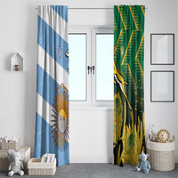 South Africa and Argentina Rugby Window Curtain Springboks With Los Pumas