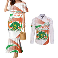 Personalised Niger Couples Matching Mermaid Dress and Long Sleeve Button Shirt 1960 Jamhuriyar Nijar Independence Day