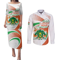 Personalised Niger Couples Matching Puletasi and Long Sleeve Button Shirt 1960 Jamhuriyar Nijar Independence Day