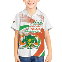 Personalised Niger Family Matching Off Shoulder Maxi Dress and Hawaiian Shirt 1960 Jamhuriyar Nijar Independence Day