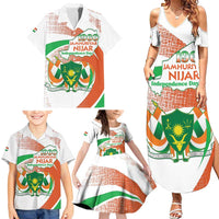 Personalised Niger Family Matching Summer Maxi Dress and Hawaiian Shirt 1960 Jamhuriyar Nijar Independence Day