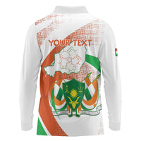 Personalised Niger Long Sleeve Polo Shirt 1960 Jamhuriyar Nijar Independence Day