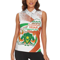 Personalised Niger Women Sleeveless Polo Shirt 1960 Jamhuriyar Nijar Independence Day