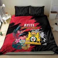 First Empire of Haiti Bedding Set Haitian Coat Of Arms 1804-1806 Tropical Flowers