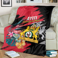 First Empire of Haiti Blanket Haitian Coat Of Arms 1804-1806 Tropical Flowers