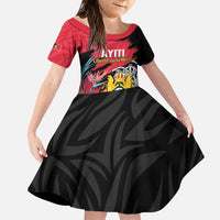 Personalised First Empire of Haiti Family Matching Puletasi and Hawaiian Shirt Haitian Coat Of Arms 1804-1806 Tropical Flowers