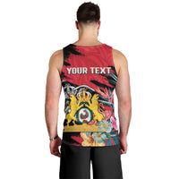 Personalised First Empire of Haiti Men Tank Top Haitian Coat Of Arms 1804-1806 Tropical Flowers