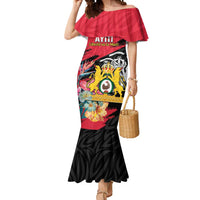 Personalised First Empire of Haiti Mermaid Dress Haitian Coat Of Arms 1804-1806 Tropical Flowers