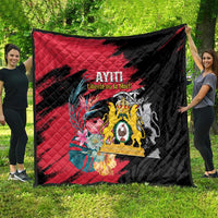 First Empire of Haiti Quilt Haitian Coat Of Arms 1804-1806 Tropical Flowers