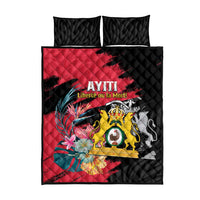 First Empire of Haiti Quilt Bed Set Haitian Coat Of Arms 1804-1806 Tropical Flowers