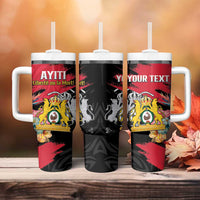 Personalised First Empire of Haiti Tumbler With Handle Haitian Coat Of Arms 1804-1806 Tropical Flowers