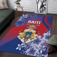 Second Empire of Haiti Area Rug Imperial Coat Of Arms 1849-1859 Tropical Flowers