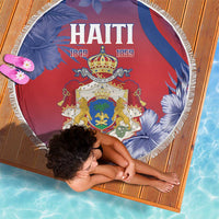 Second Empire of Haiti Beach Blanket Imperial Coat Of Arms 1849-1859 Tropical Flowers