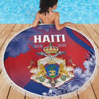 Second Empire of Haiti Beach Blanket Imperial Coat Of Arms 1849-1859 Tropical Flowers