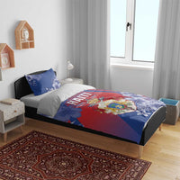 Second Empire of Haiti Bedding Set Imperial Coat Of Arms 1849-1859 Tropical Flowers