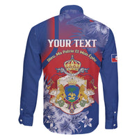 Personalised Second Empire of Haiti Family Matching Mermaid Dress and Hawaiian Shirt Imperial Coat Of Arms 1849-1859 Tropical Flowers