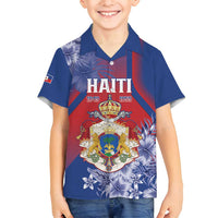 Personalised Second Empire of Haiti Family Matching Tank Maxi Dress and Hawaiian Shirt Imperial Coat Of Arms 1849-1859 Tropical Flowers