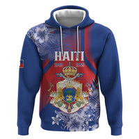Personalised Second Empire of Haiti Hoodie Imperial Coat Of Arms 1849-1859 Tropical Flowers