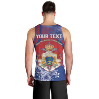 Personalised Second Empire of Haiti Men Tank Top Imperial Coat Of Arms 1849-1859 Tropical Flowers