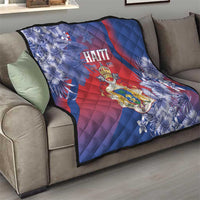 Second Empire of Haiti Quilt Imperial Coat Of Arms 1849-1859 Tropical Flowers