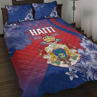 Second Empire of Haiti Quilt Bed Set Imperial Coat Of Arms 1849-1859 Tropical Flowers
