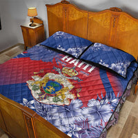 Second Empire of Haiti Quilt Bed Set Imperial Coat Of Arms 1849-1859 Tropical Flowers