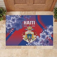 Second Empire of Haiti Rubber Doormat Imperial Coat Of Arms 1849-1859 Tropical Flowers