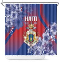 Second Empire of Haiti Shower Curtain Imperial Coat Of Arms 1849-1859 Tropical Flowers