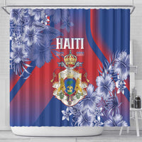 Second Empire of Haiti Shower Curtain Imperial Coat Of Arms 1849-1859 Tropical Flowers