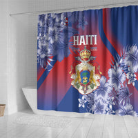 Second Empire of Haiti Shower Curtain Imperial Coat Of Arms 1849-1859 Tropical Flowers