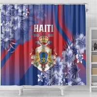 Second Empire of Haiti Shower Curtain Imperial Coat Of Arms 1849-1859 Tropical Flowers