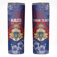 Personalised Second Empire of Haiti Skinny Tumbler Imperial Coat Of Arms 1849-1859 Tropical Flowers