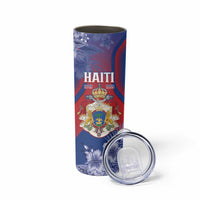 Personalised Second Empire of Haiti Skinny Tumbler Imperial Coat Of Arms 1849-1859 Tropical Flowers