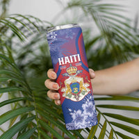 Personalised Second Empire of Haiti Skinny Tumbler Imperial Coat Of Arms 1849-1859 Tropical Flowers