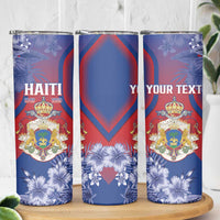 Personalised Second Empire of Haiti Skinny Tumbler Imperial Coat Of Arms 1849-1859 Tropical Flowers