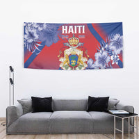 Second Empire of Haiti Tapestry Imperial Coat Of Arms 1849-1859 Tropical Flowers