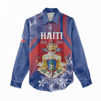 Personalised Second Empire of Haiti Women Casual Shirt Imperial Coat Of Arms 1849-1859 Tropical Flowers