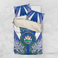 El Salvador Bedding Set Turquoise-Browed Motmot With Coat Of Arms - Wonder Print Shop