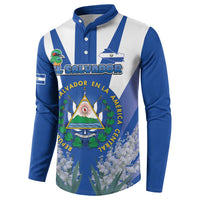 El Salvador Button Sweatshirt Turquoise-Browed Motmot With Coat Of Arms - Wonder Print Shop