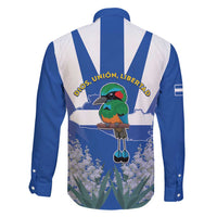 El Salvador Family Matching Puletasi and Hawaiian Shirt Turquoise-Browed Motmot With Coat Of Arms - Wonder Print Shop