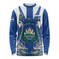 El Salvador Long Sleeve Shirt Turquoise-Browed Motmot With Coat Of Arms - Wonder Print Shop
