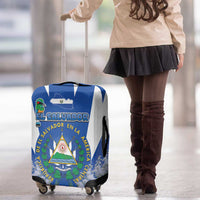 El Salvador Luggage Cover Turquoise-Browed Motmot With Coat Of Arms - Wonder Print Shop