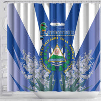 El Salvador Shower Curtain Turquoise-Browed Motmot With Coat Of Arms
