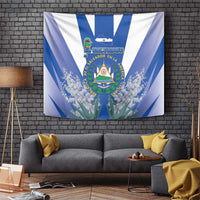 El Salvador Tapestry Turquoise-Browed Motmot With Coat Of Arms - Wonder Print Shop