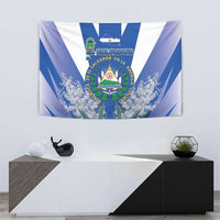 El Salvador Tapestry Turquoise-Browed Motmot With Coat Of Arms - Wonder Print Shop