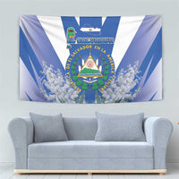 El Salvador Tapestry Turquoise-Browed Motmot With Coat Of Arms - Wonder Print Shop